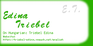 edina triebel business card